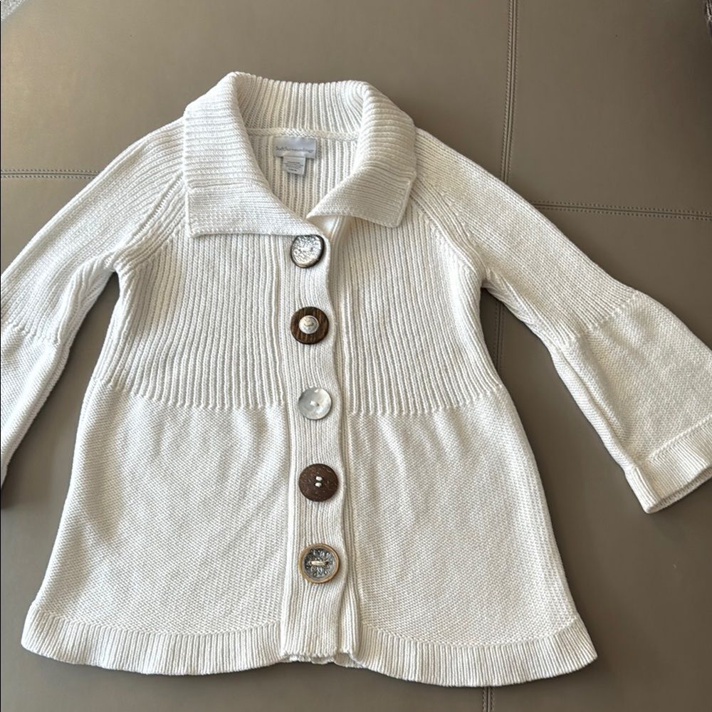 Soft Surroundings Women’s White Cotton Tunic Sweater. Size XS/S.